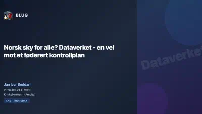 Norsk sky for alle? Dataverket - en vei mot et føderert kontrollplan featured image